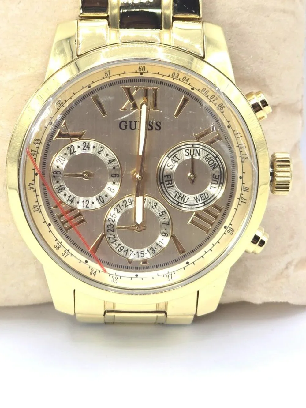 GUESS U0330L1 Women's Gold-Tone Multifunction Bracelet Watch